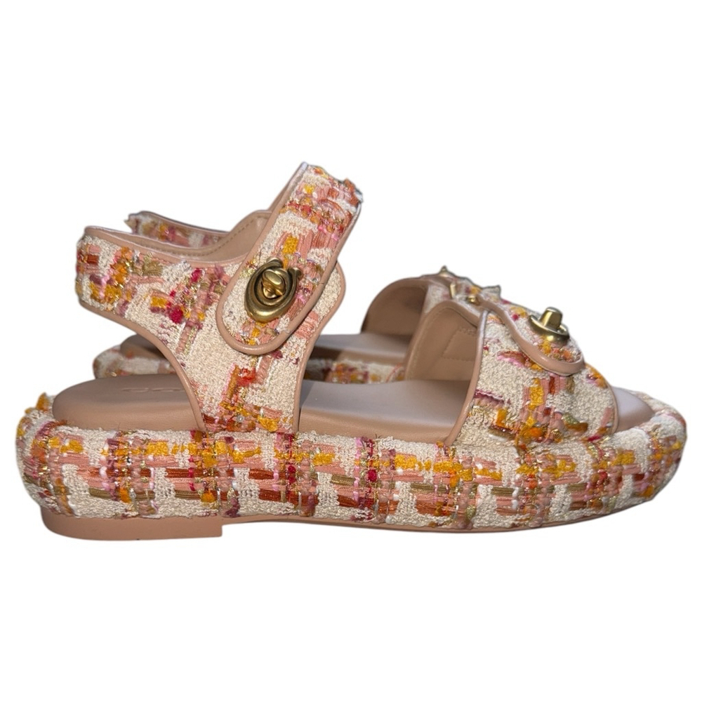 COACH Peyton Tweed Platform Sandals Women's Size 7.5 - Picture 3 of 15